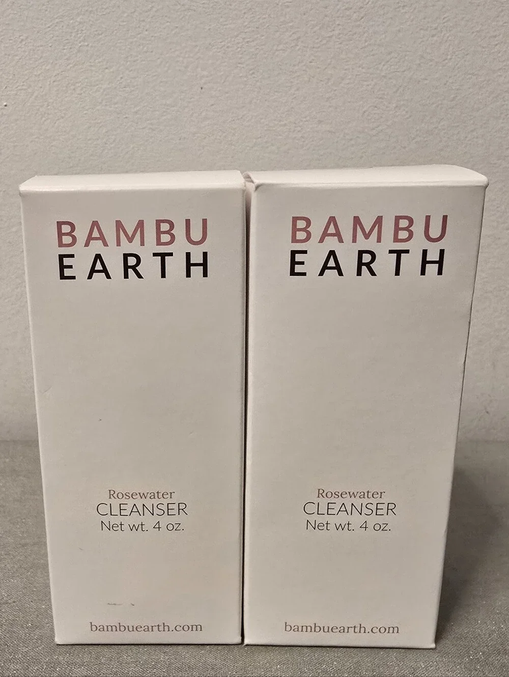 Bambuearth Rosewater Cleanser - Clear Bottle, White Cap
